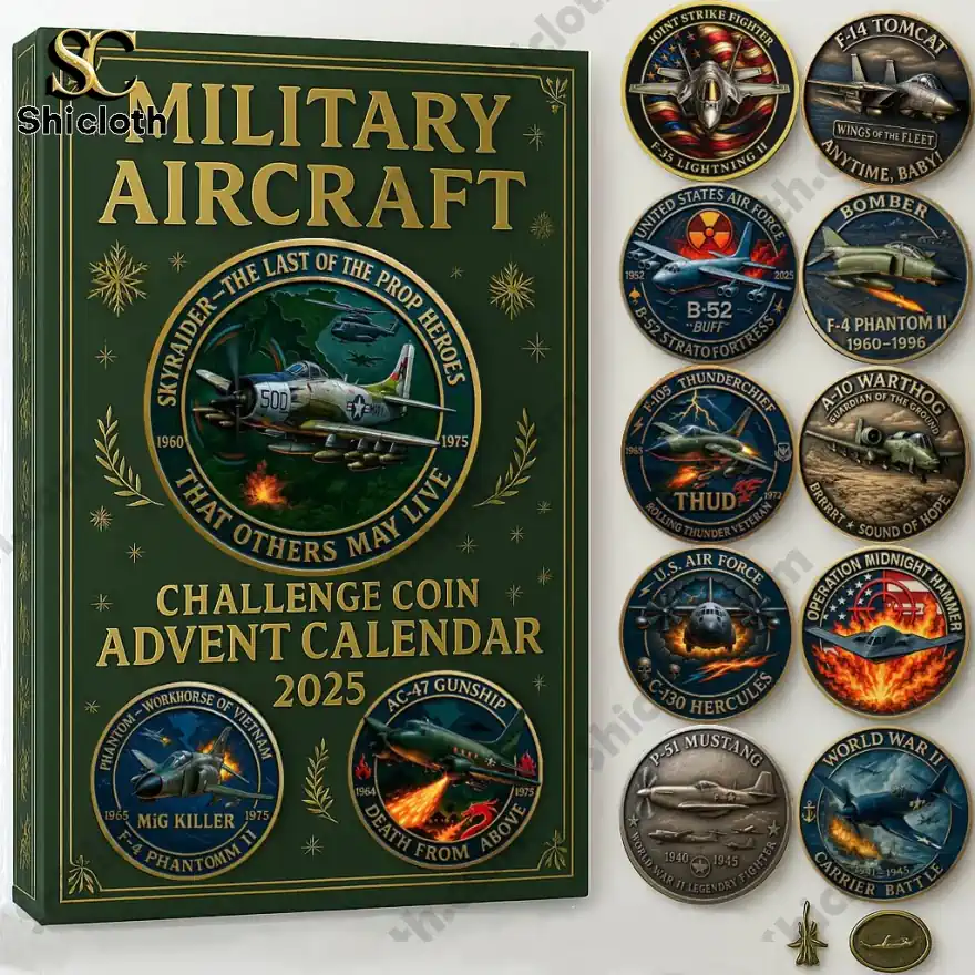 2025 Military Aircraft Challenge Coin Christmas Advent Calendar 2025