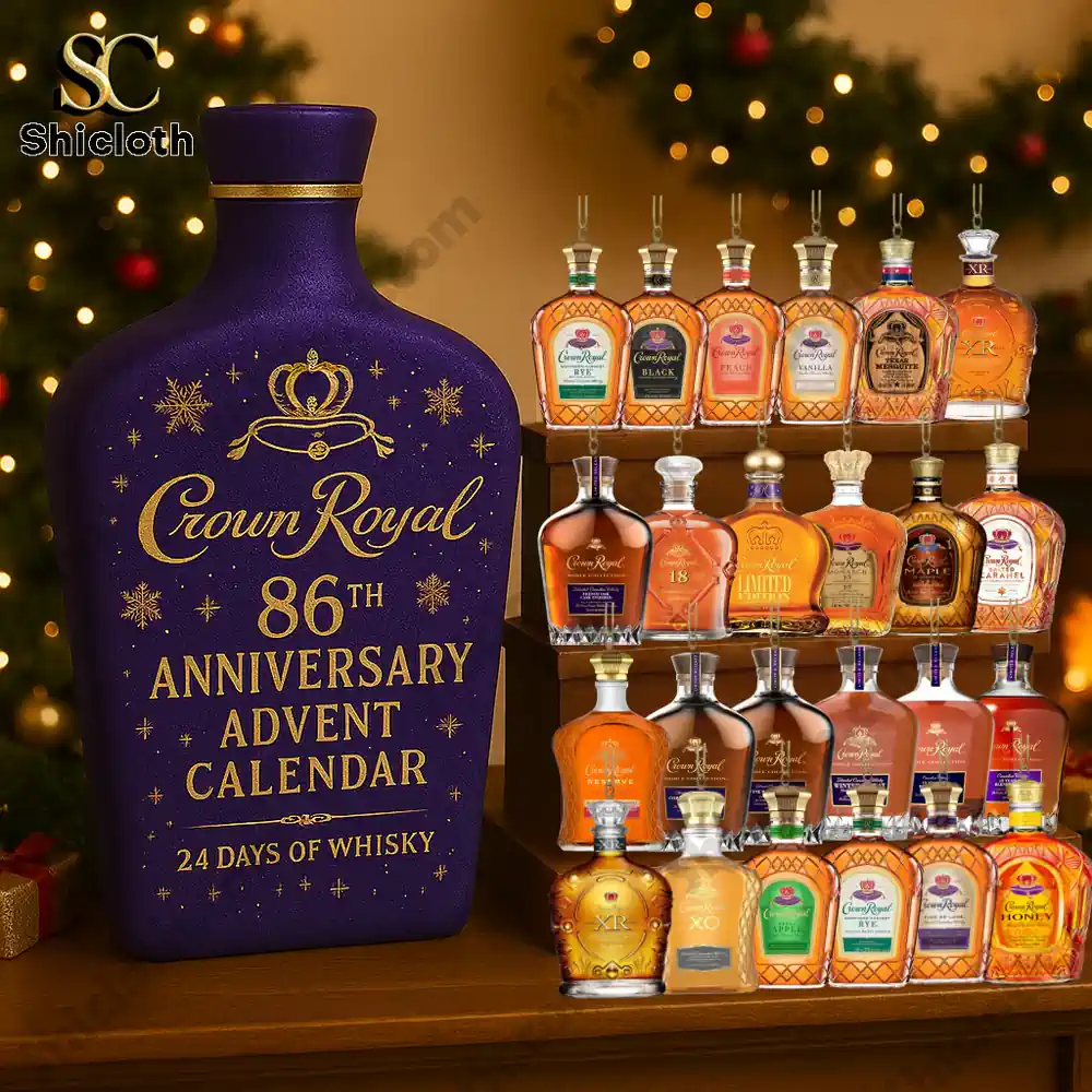 Crown Royal advent calendar with assorted whiskey bottles!