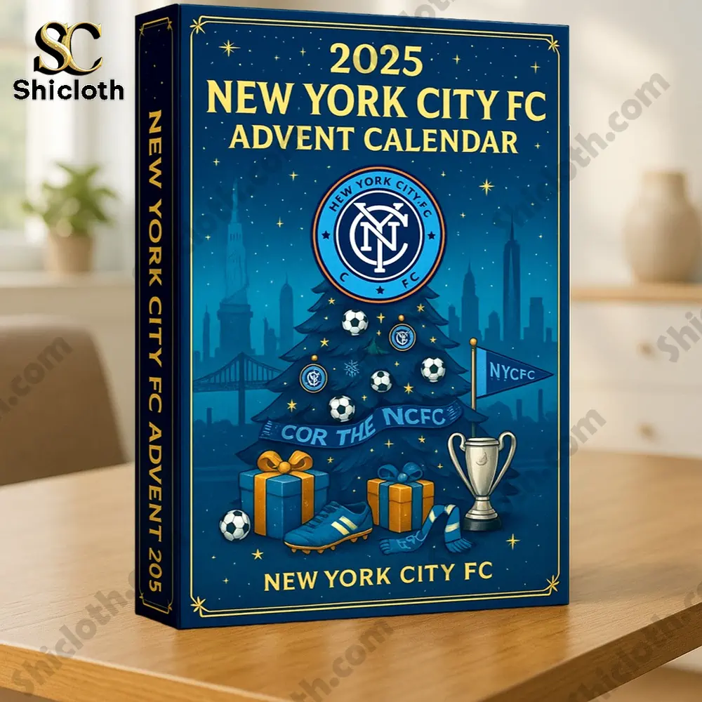 2025 New York City FC Advent Calendar featuring players and club icons.