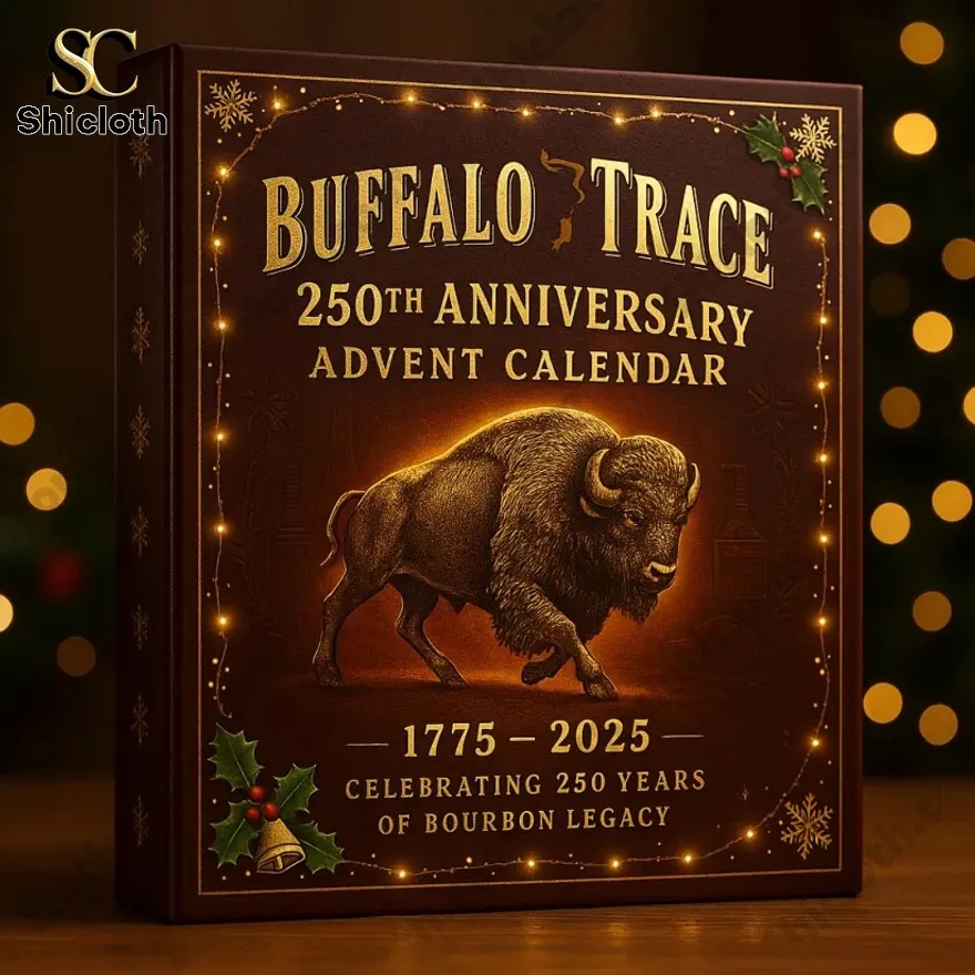 Buffalo Trace 250th Anniversary Advent Calendar close-up.