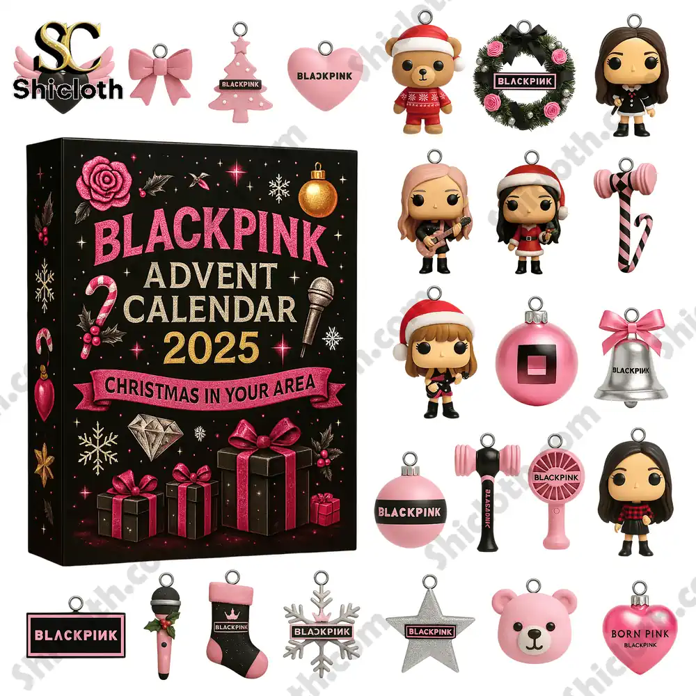 Blackpink Advent Calendar 2025 Shicloth with mini figures and ornaments.