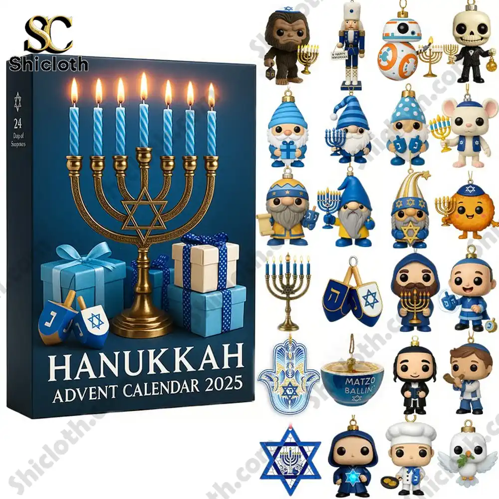Complete set of figures and ornaments from Shicloth Hanukkah Advent Calendar 2025!