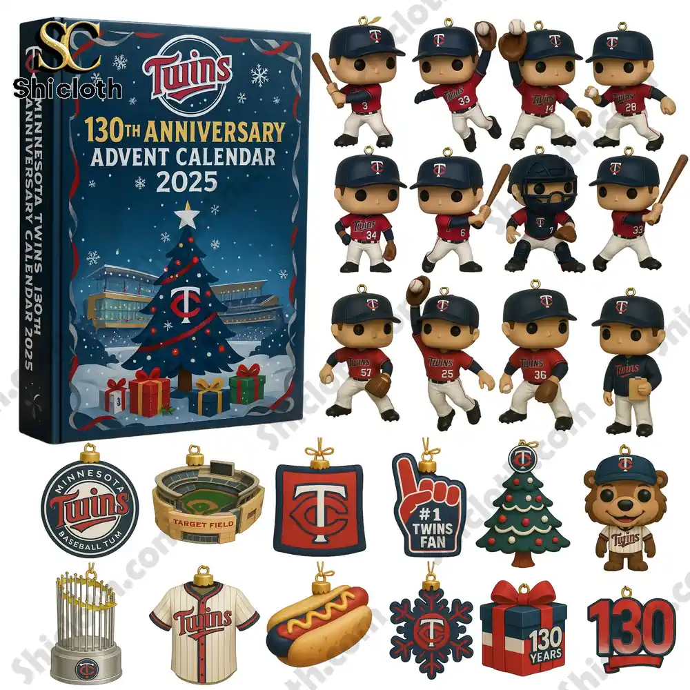 Hot Minnesota Twins 130th Anniversary Advent Calendar 2025 4 Minnesota Twins 130th Anniversary Advent Calendar 2025 featuring baseball player figures and themed ornaments.