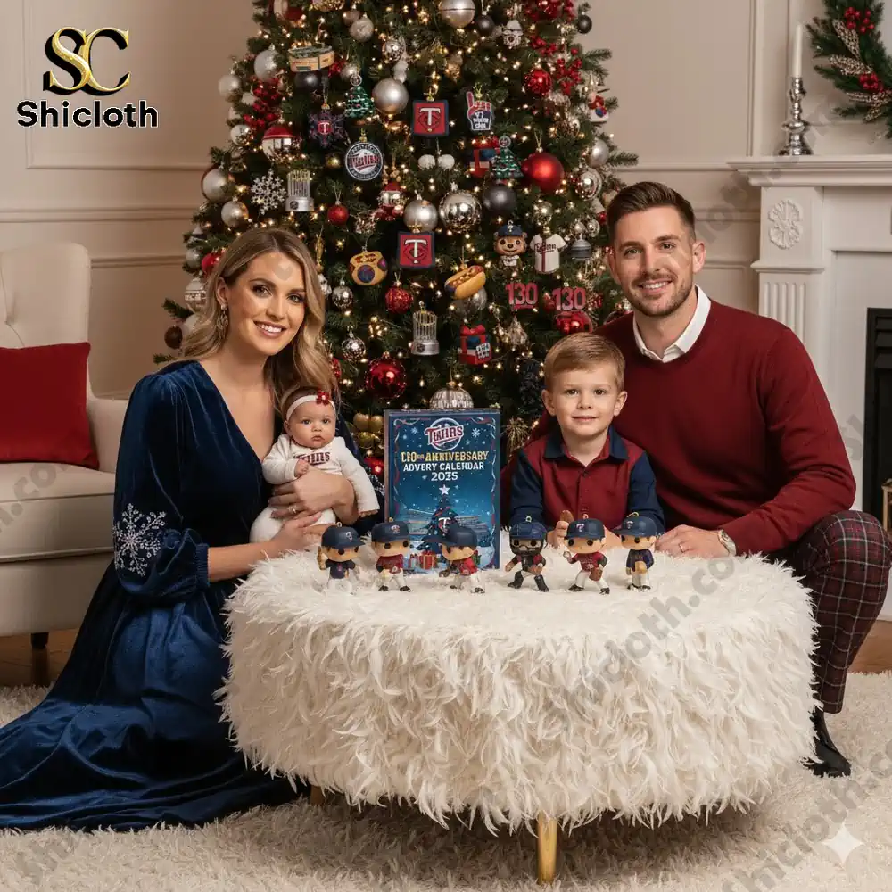 Minnesota Twins 130th Anniversary Advent Calendar 2025 with collectible figures and themed ornaments.