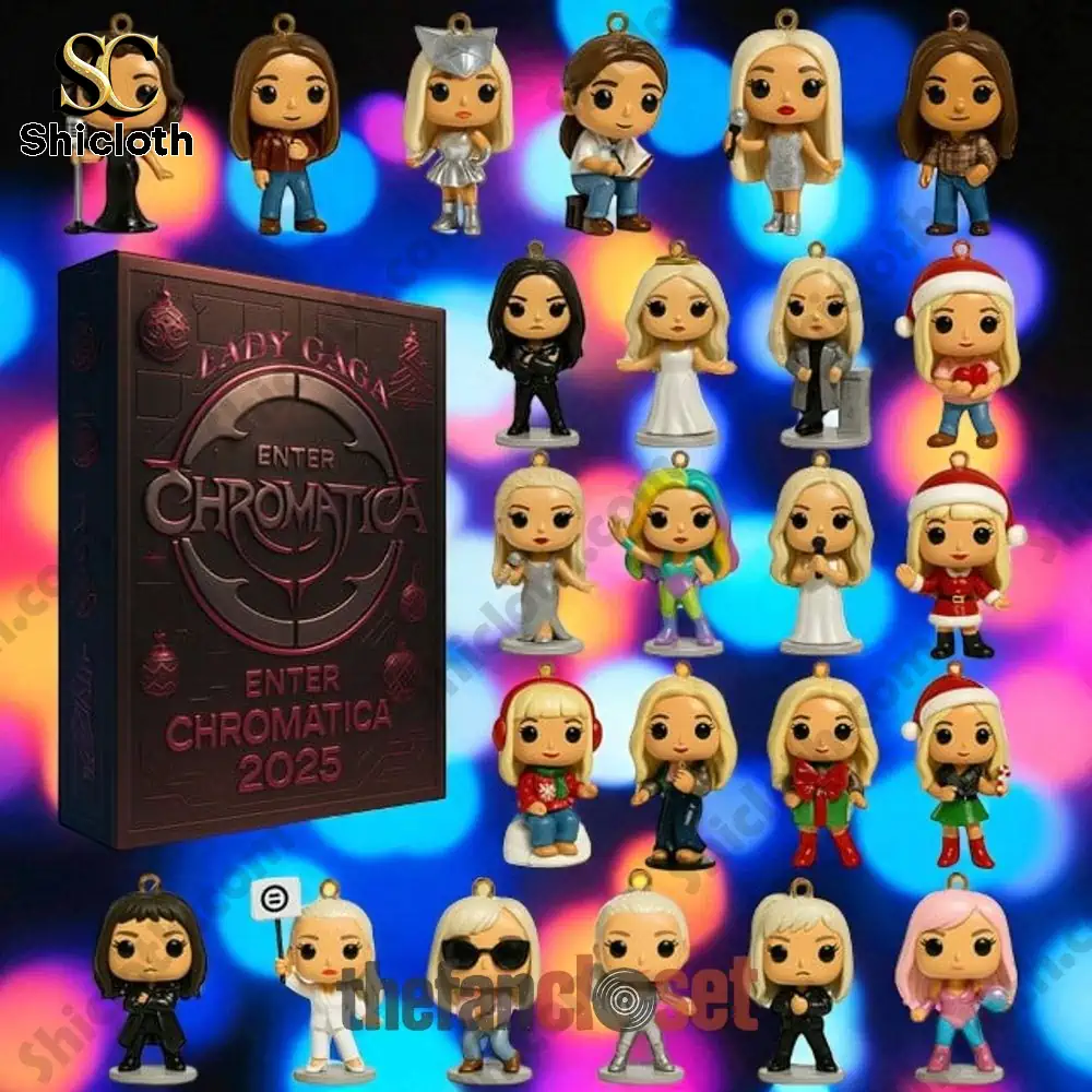 Lady Gaga advent calendar 2025 with collectible figurines in different outfits.
