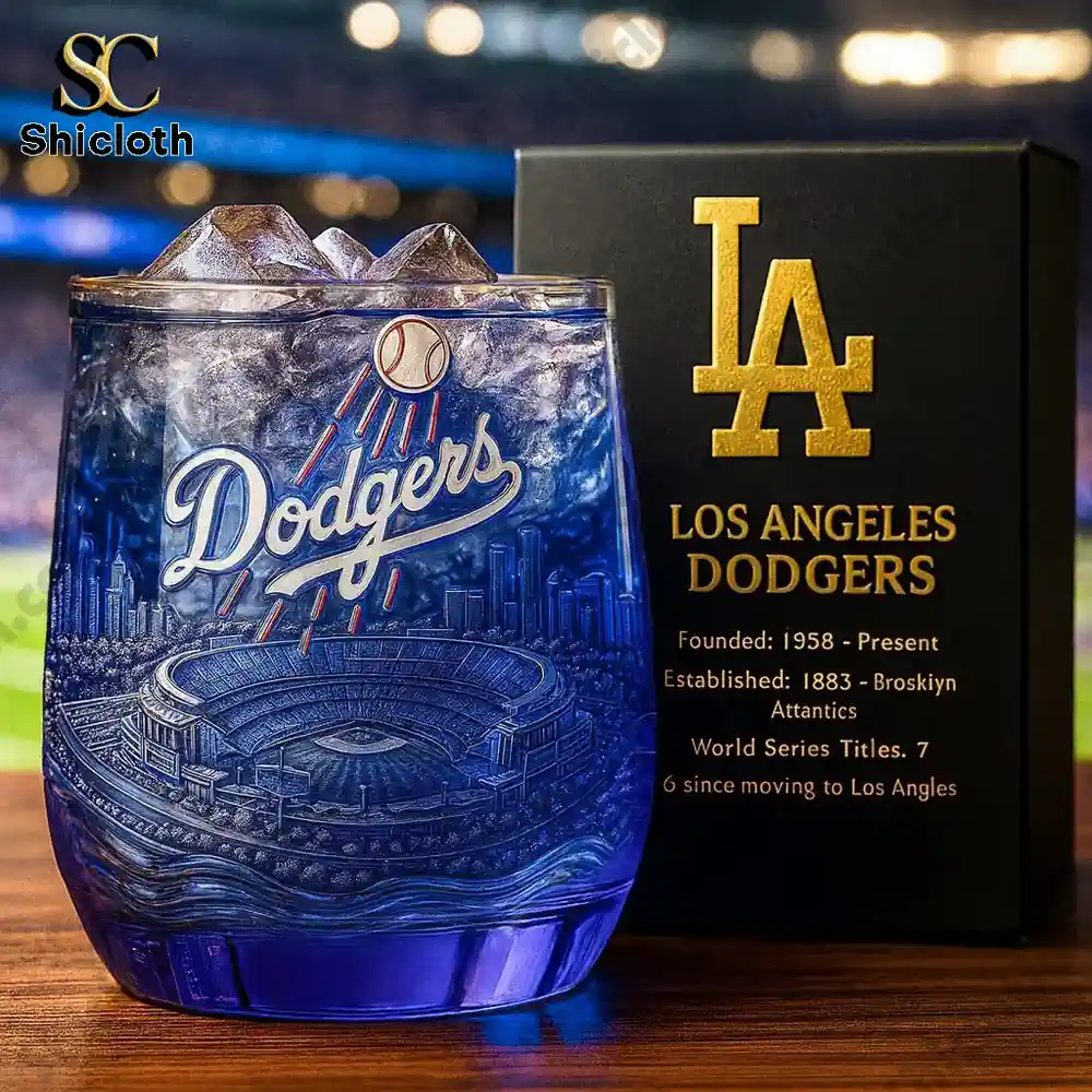 Los Angeles Dodgers Whiskey Glass