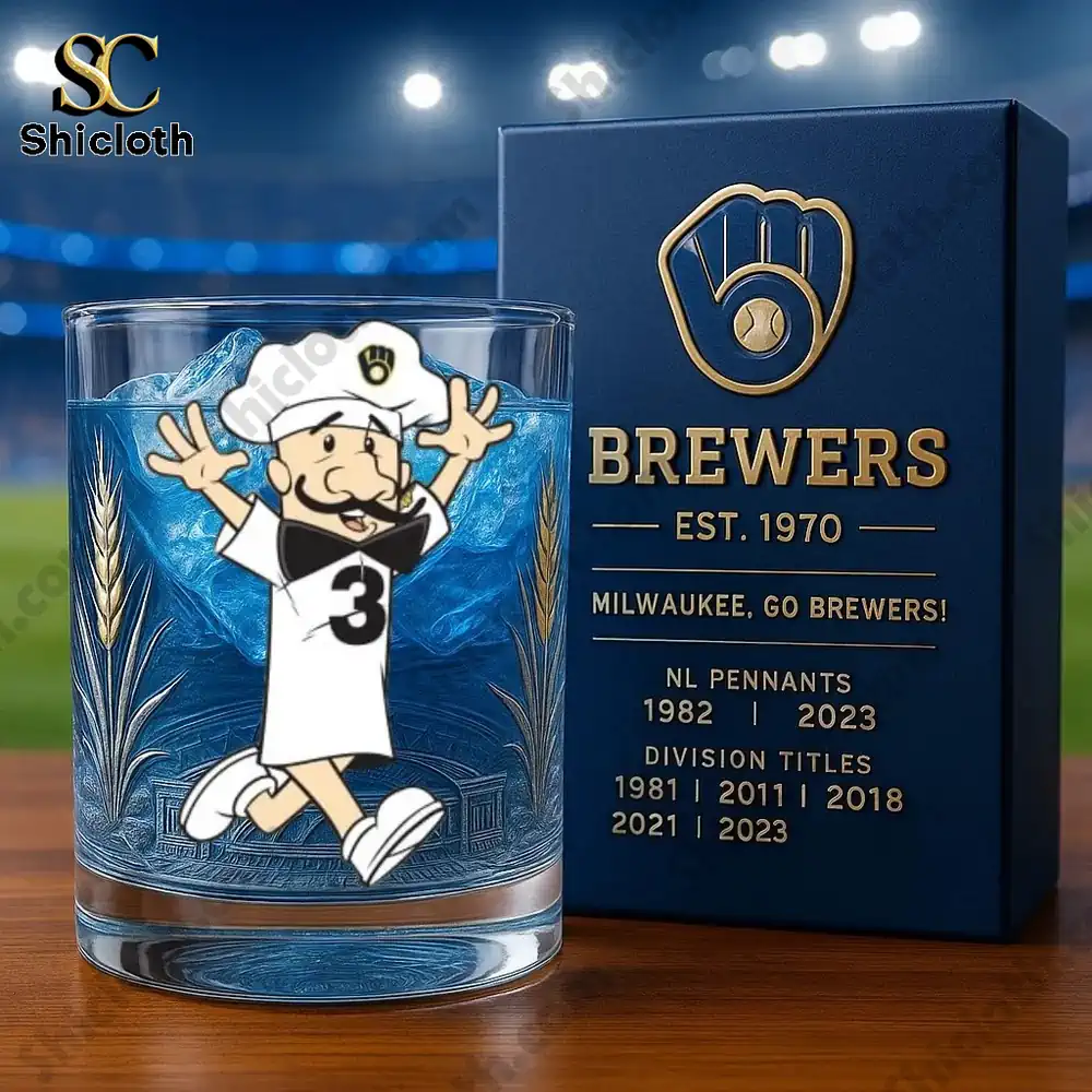 Milwaukee Brewers 55th Anniversary Whiskey Glass