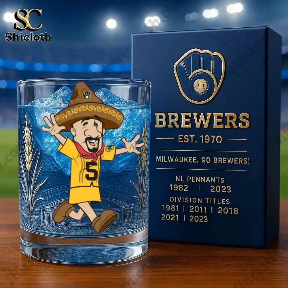 Milwaukee Brewers 55th Anniversary Whiskey Glass 3 Milwaukee Brewers 55th Anniversary Whiskey Glass - Image 3