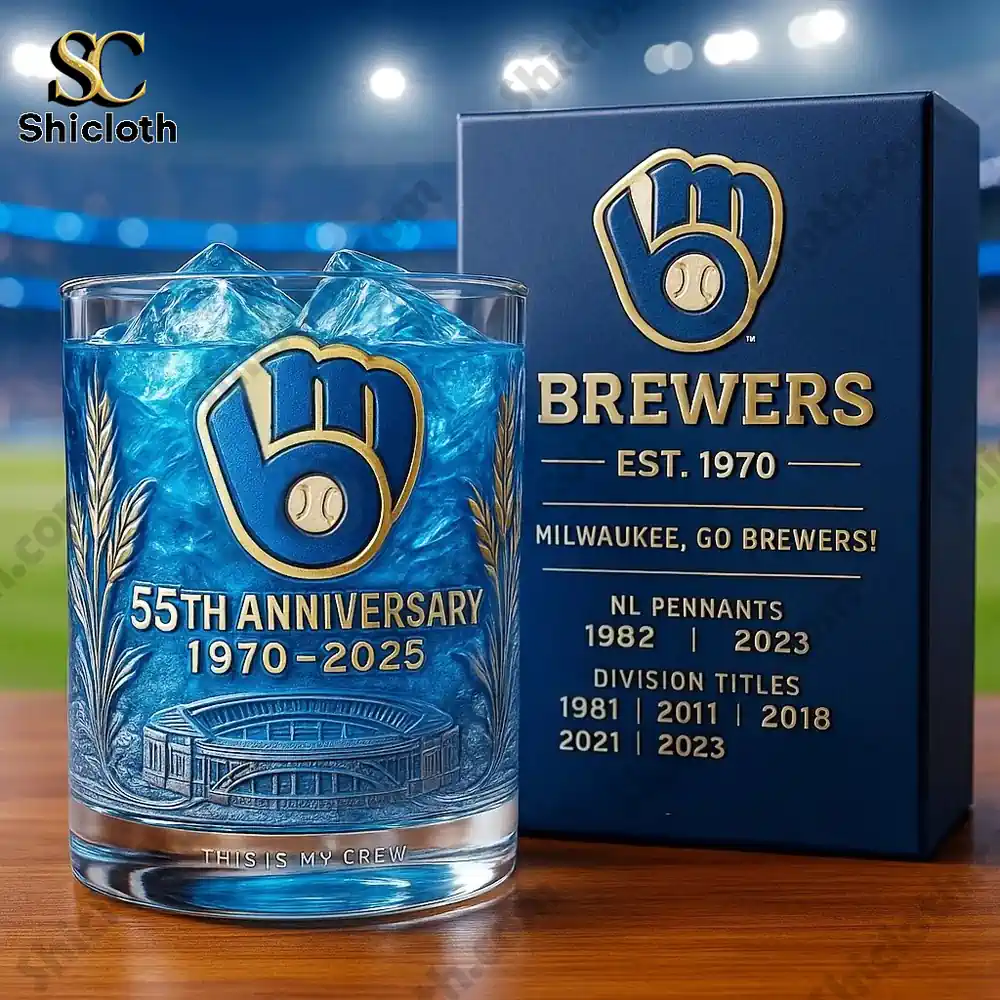 Milwaukee Brewers 55th Anniversary Whiskey Glass 6 Milwaukee Brewers 55th Anniversary Whiskey Glass - Image 6
