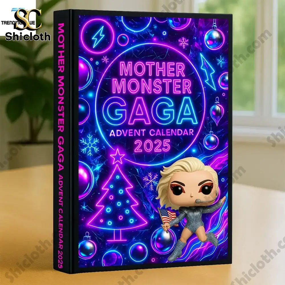 Mother Monster Gaga Advent Calendar 2025 box on table.
