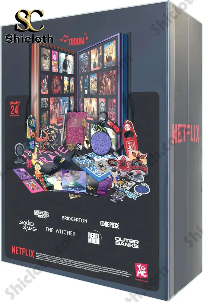 Netflix Advent Calendar 2025 box with collectibles inspired by popular shows.