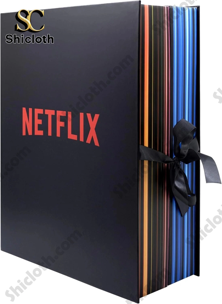 Black Netflix Advent Calendar 2025 box with red logo and ribbon closure.