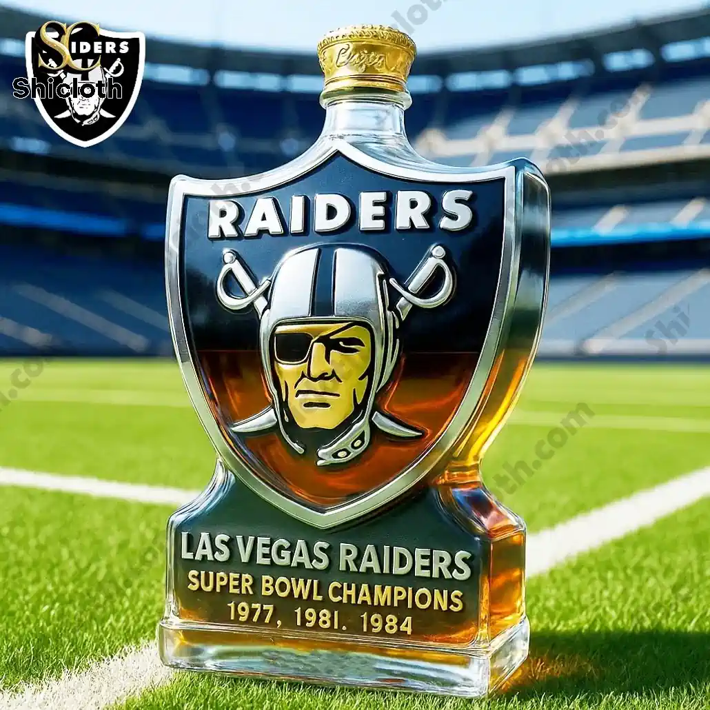 PREMIUM  Las Vegas Raiders Honor Collectors Whiskey Bottle-Shicloth