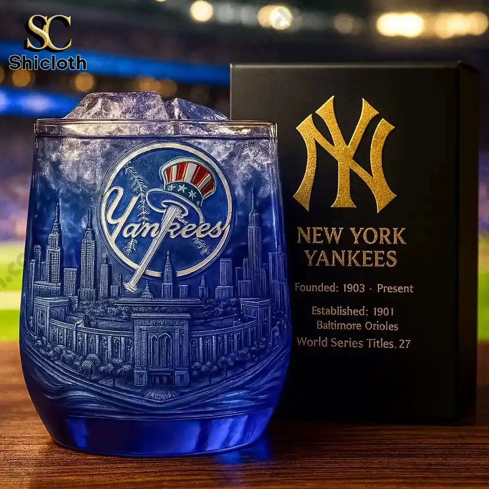 New York Yankees Whiskey Glass