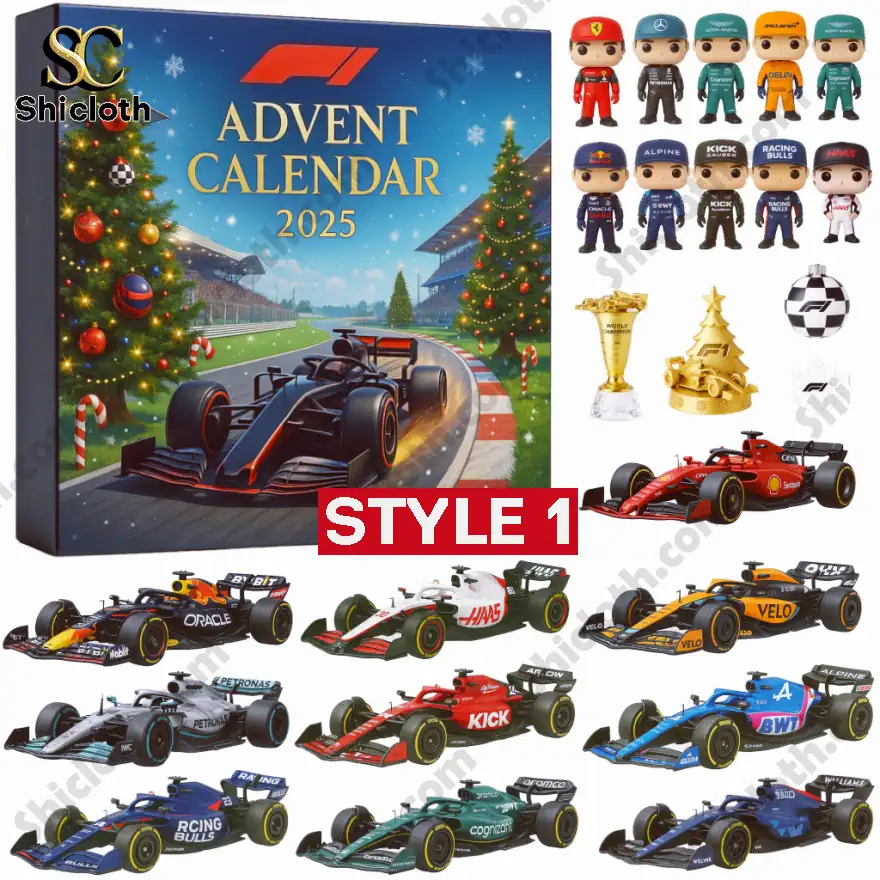 Best Seller F1 Advent Calendar 2025 8 A Formula 1 2025 advent calendar featuring various team cars and driver figurines!