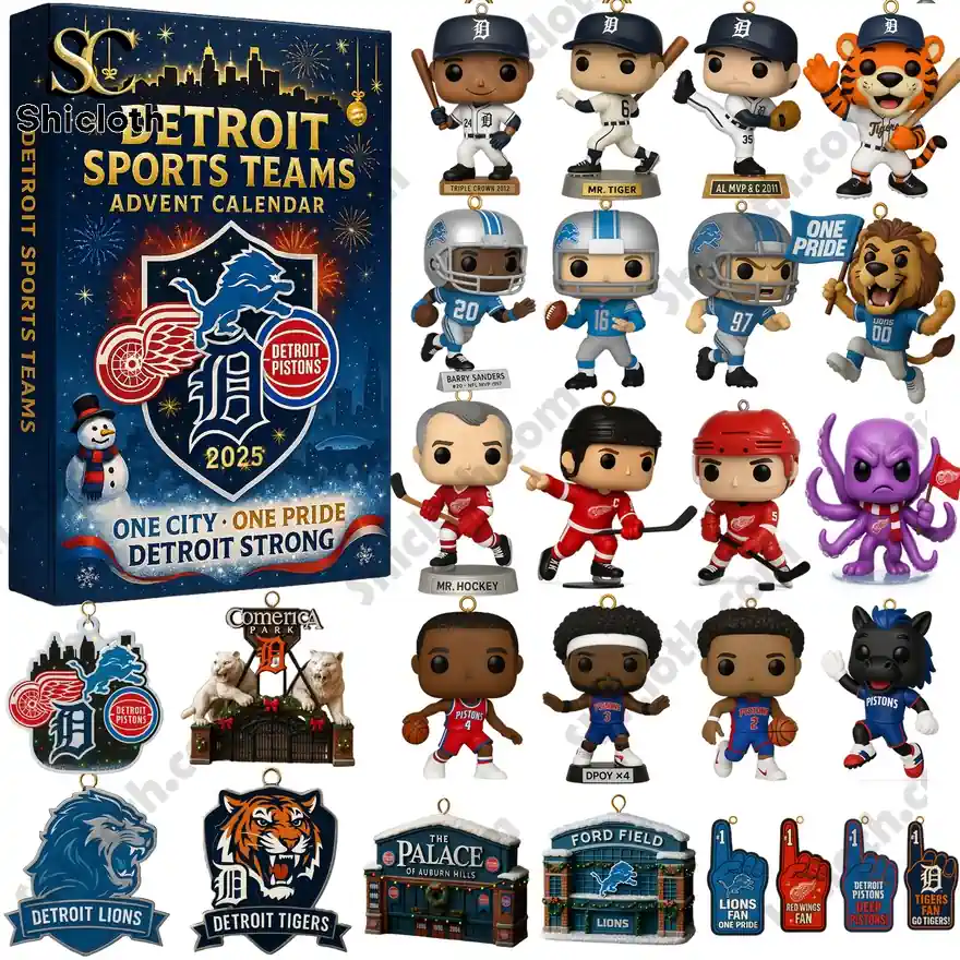 Detroit Sports Teams Christmas Advent Calendar 2025