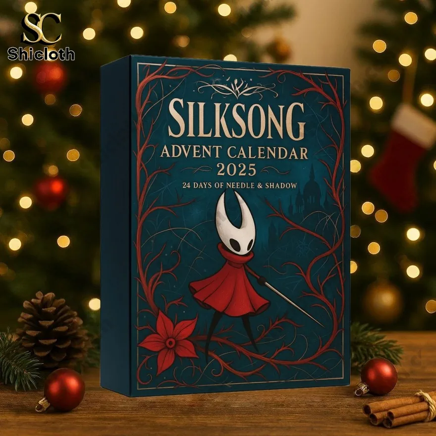 Hollow Knight Silksong Advent Calendar 1 Silksong Advent Calendar 2025 featuring the main character from the game with festive design.