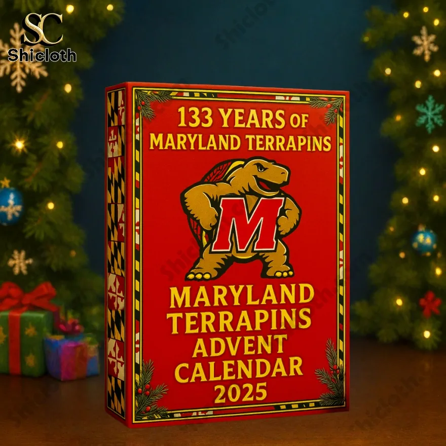 Maryland Terrapins 133rd Anniversary Advent Calendar 2025 with a festive design featuring the Terrapin mascot.