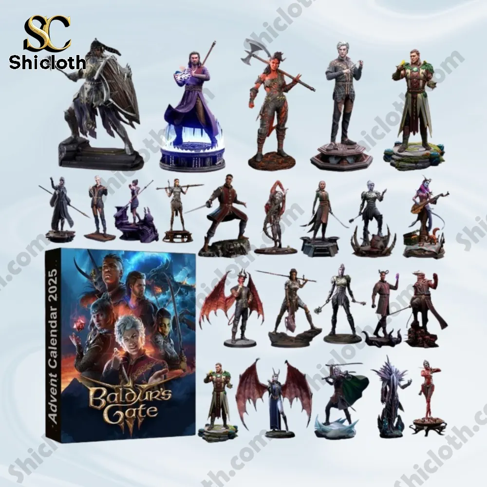 The Baldurs Gate 2025 Advent Calendar set with detailed fantasy character miniatures.