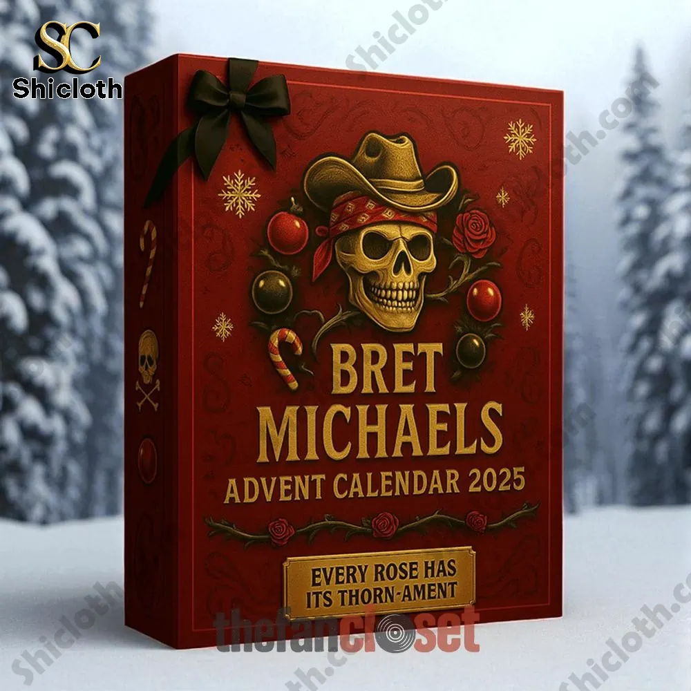 Bret Michaels Every Rose Has Its Thorn-Ament Advent Calendar 2025 3 Bret Michaels Advent Calendar 2025 box with snowy background!