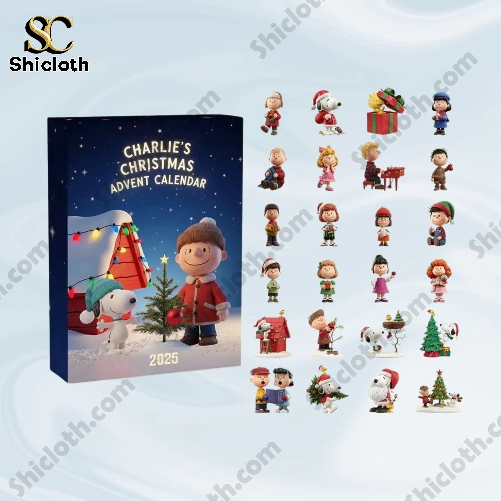 Charlies Christmas Advent Calendar 2025 3 Charlies Christmas Advent Calendar 2025 box with a set of 24 Peanuts character ornaments!