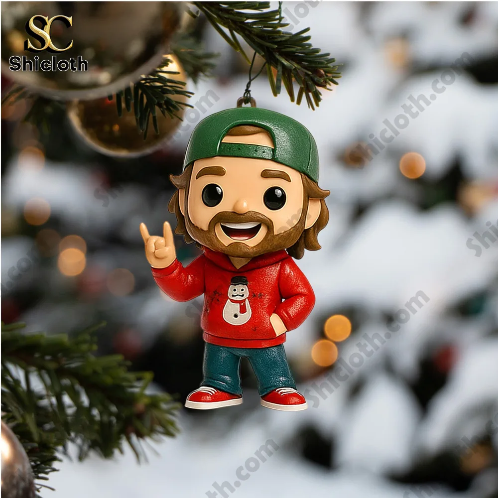 Country Night Noel Premium Advent Calendar 2025 4 Country Nights Noel ornament hanging on Christmas tree branch.