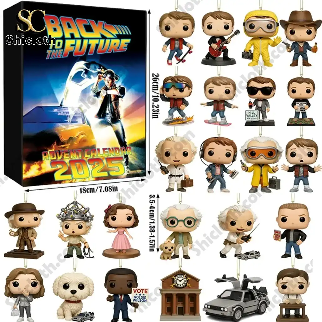Back to the Future Advent Calendar 2025 4 Shicloth Back To The Future 2025 advent calendar with full character set.