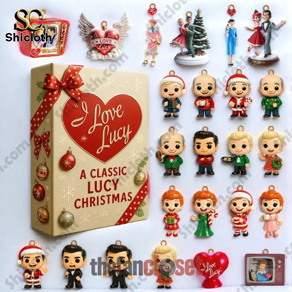 Complete Shicloth I Love Lucy A Classic Lucy Christmas ornament set with box.