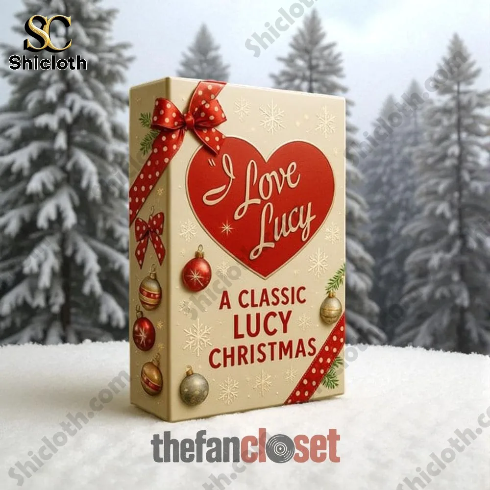 I Love Lucy A Classic Lucy Christmas Advent Calendar 2025 3 Shicloth I Love Lucy A Classic Lucy Christmas box in snowy outdoor scene.