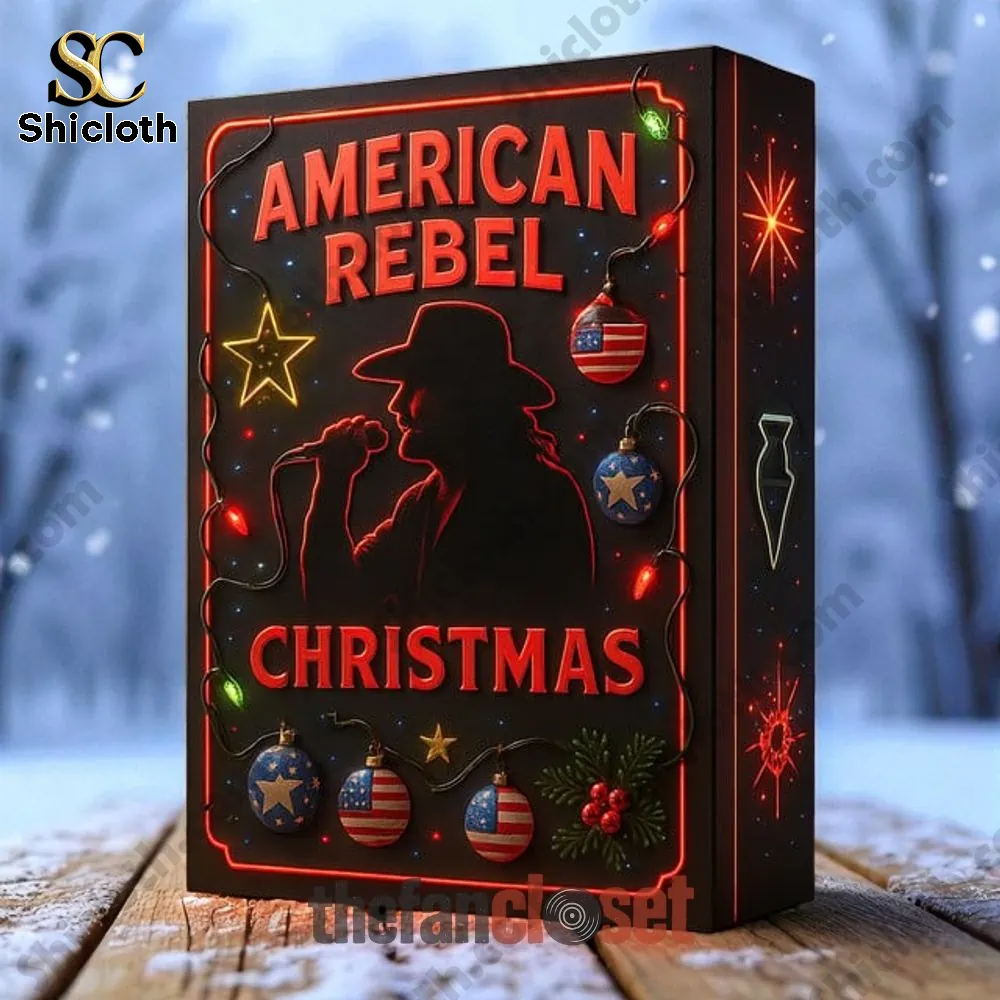 Close up of Kid Rock American Rebel Christmas Advent Calendar 2025 box.