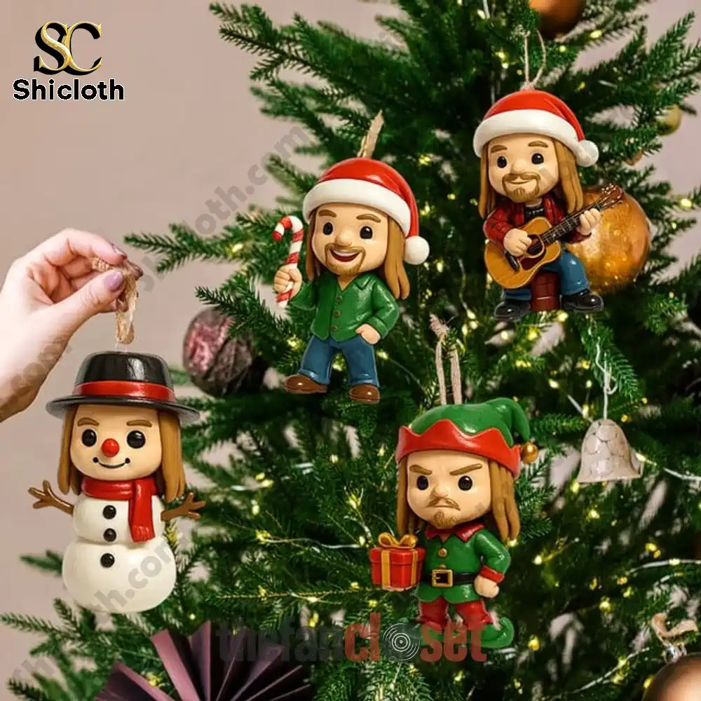 Kid Rock American Rebel Christmas Advent Calendar 2025 4 Christmas tree decorated with Kid Rock American Rebel Advent Calendar 2025 ornaments.