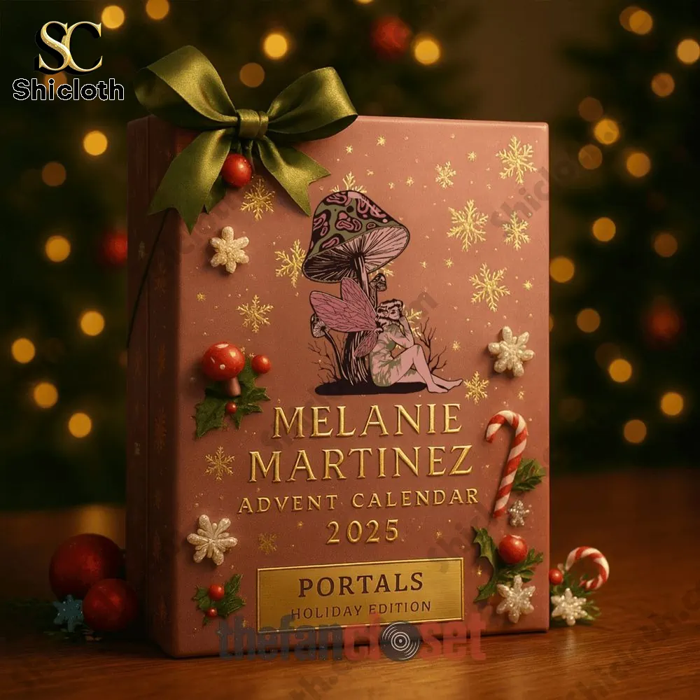 Close up of Melanie Martinez Portals Holiday Edition Advent Calendar 2025 box.