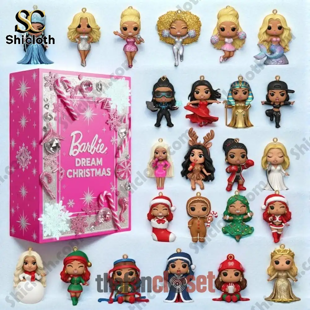 Nicki Minaj Barbie Dream Christmas Advent Calendar 2025 3 Mini figures from Barbie Dream Christmas Advent Calendar Shicloth.