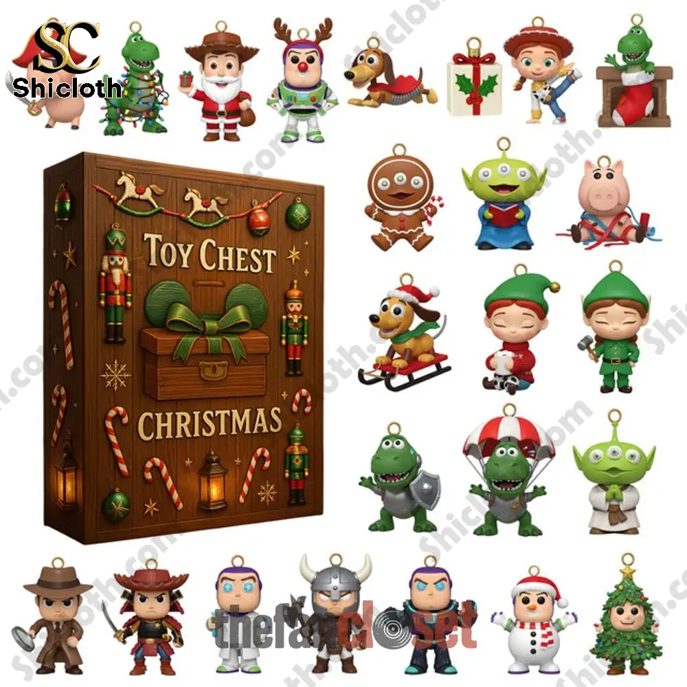 Toy Story Toy Chest Christmas 2025 Advent Calendar 3 Toy Story Toy Chest Advent Calendar with multiple character figurines displayed around the box.