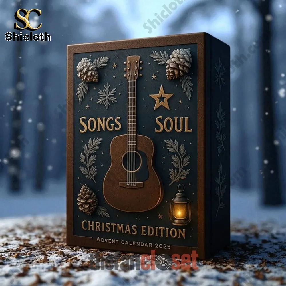 Zach Bryan Songs Soul Christmas Edition Advent Calendar 2025 3 Songs Soul Advent Calendar box standing on snowy ground outdoors.