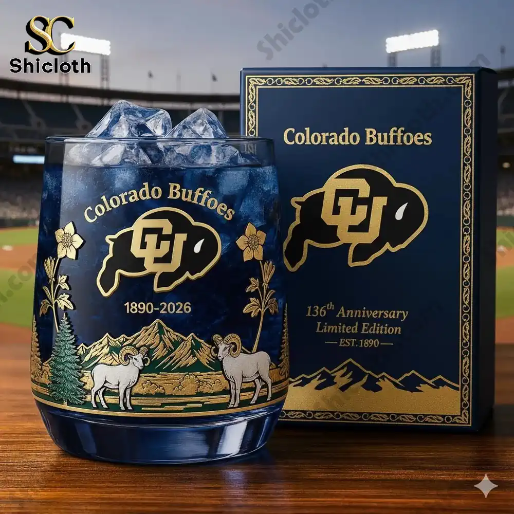 Colorado Buffs 136th Anniversary Limited-Edition Christmas Whiskey Glass