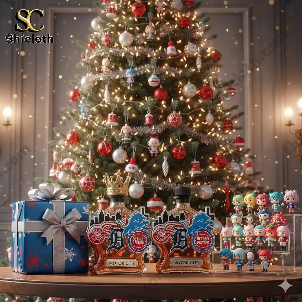 Detroit Limited Edition Motor City Christmas Whiskey Bottle