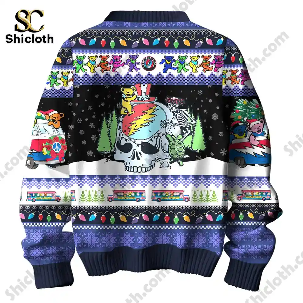 Grateful Dead Merry Christmas New Custom Ugly Sweater 11 Grateful Dead Merry Christmas New Custom Ugly Sweater - Image 11