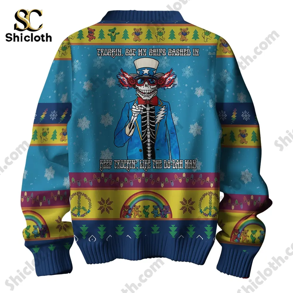 Grateful Dead Merry Christmas New Custom Ugly Sweater 14 Grateful Dead Merry Christmas New Custom Ugly Sweater - Image 14