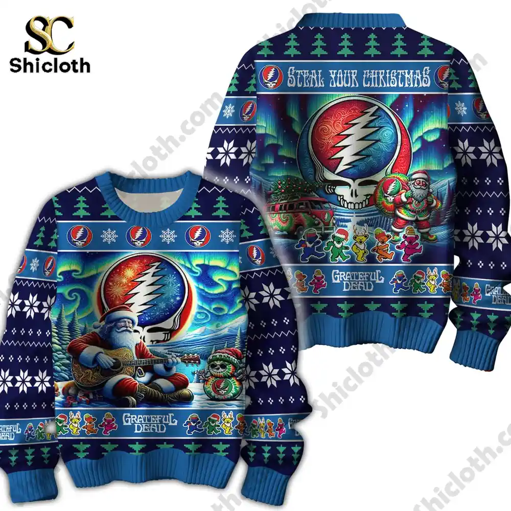 Grateful Dead Merry Christmas New Custom Ugly Sweater 16 Grateful Dead Merry Christmas New Custom Ugly Sweater - Image 16
