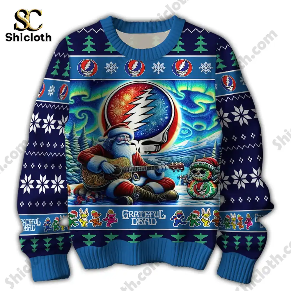 Grateful Dead Merry Christmas New Custom Ugly Sweater 17 Grateful Dead Merry Christmas New Custom Ugly Sweater - Image 17