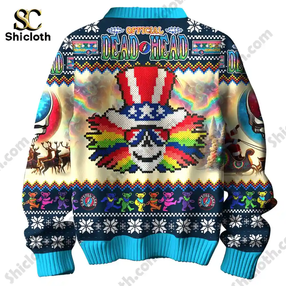 Grateful Dead Merry Christmas New Custom Ugly Sweater 8 Grateful Dead Merry Christmas New Custom Ugly Sweater - Image 8
