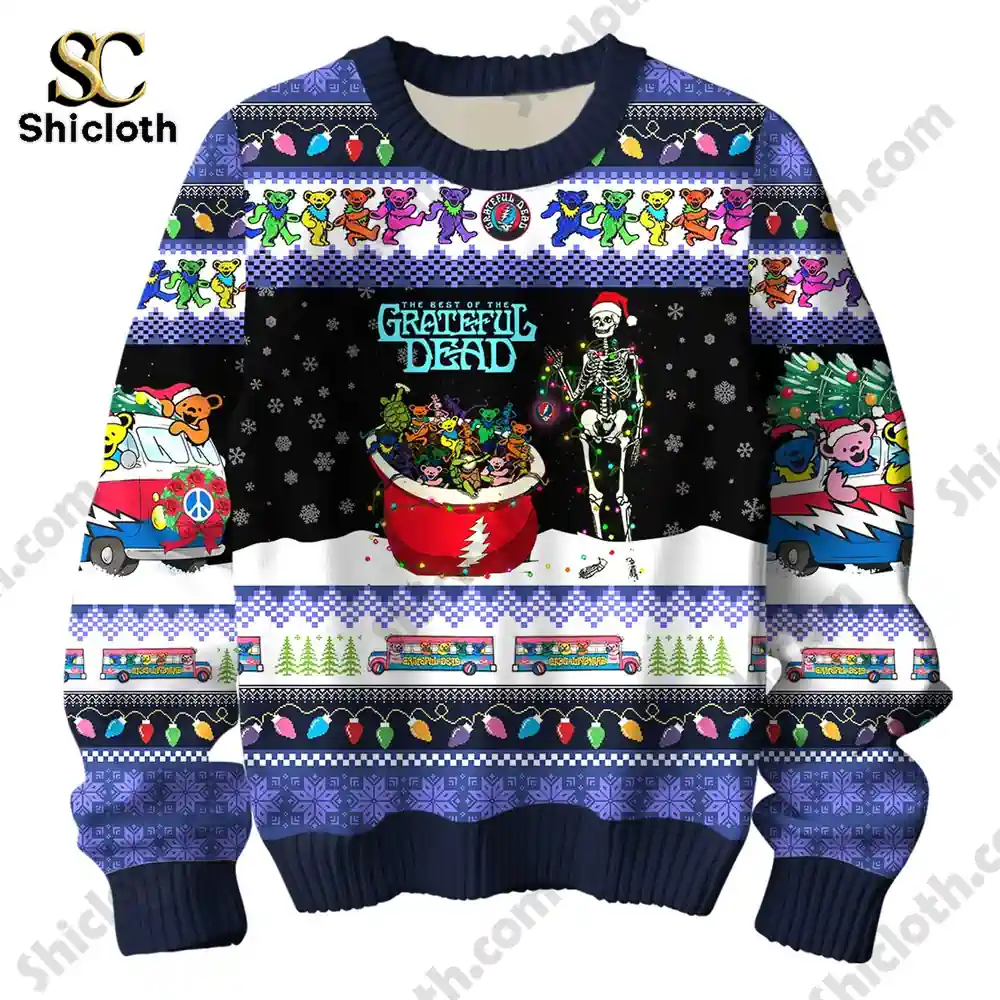 Grateful Dead Merry Christmas New Custom Ugly Sweater 10 Grateful Dead Merry Christmas New Custom Ugly Sweater - Image 10