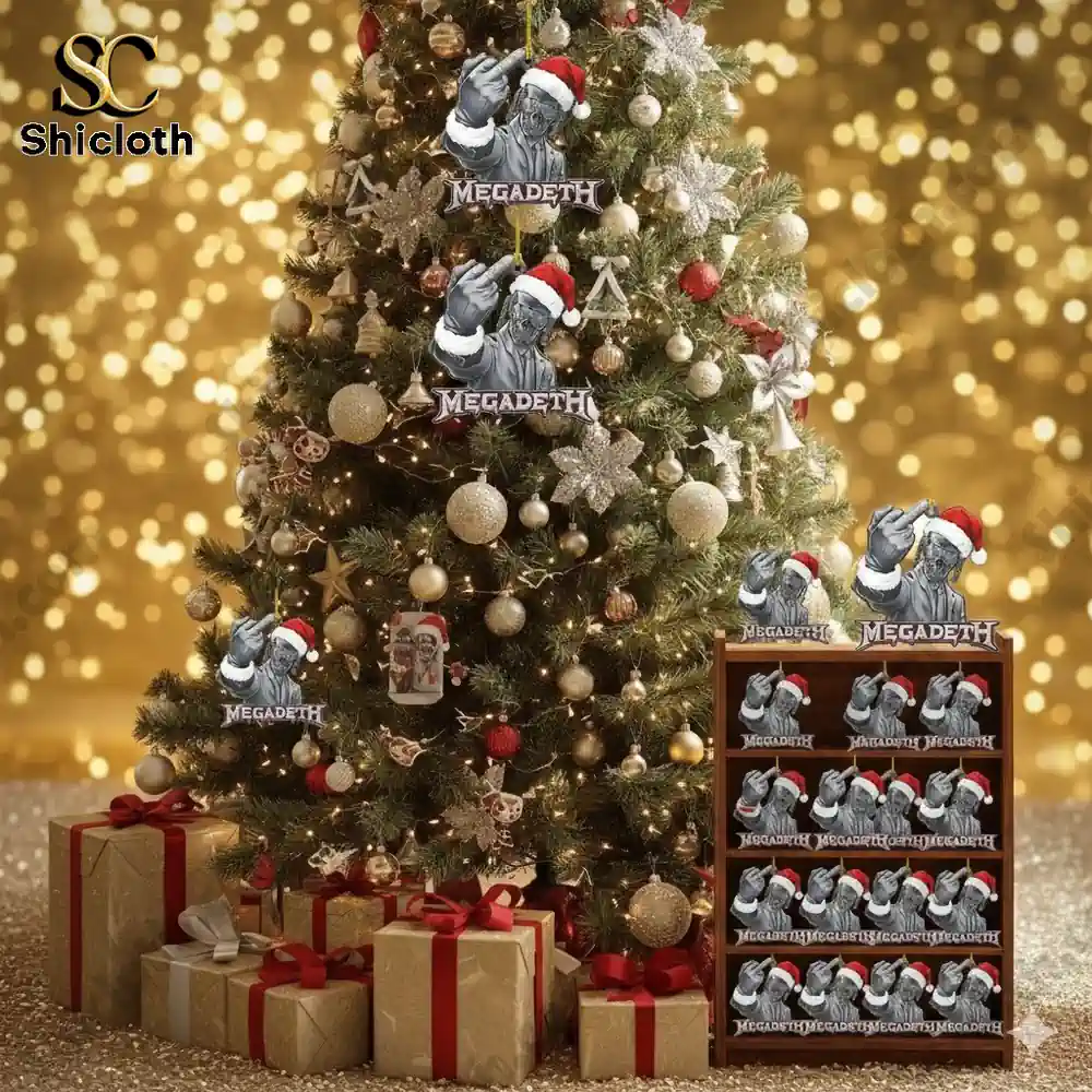 Megadeth Santa Hat Vic Rattlehead Christmas Ornament