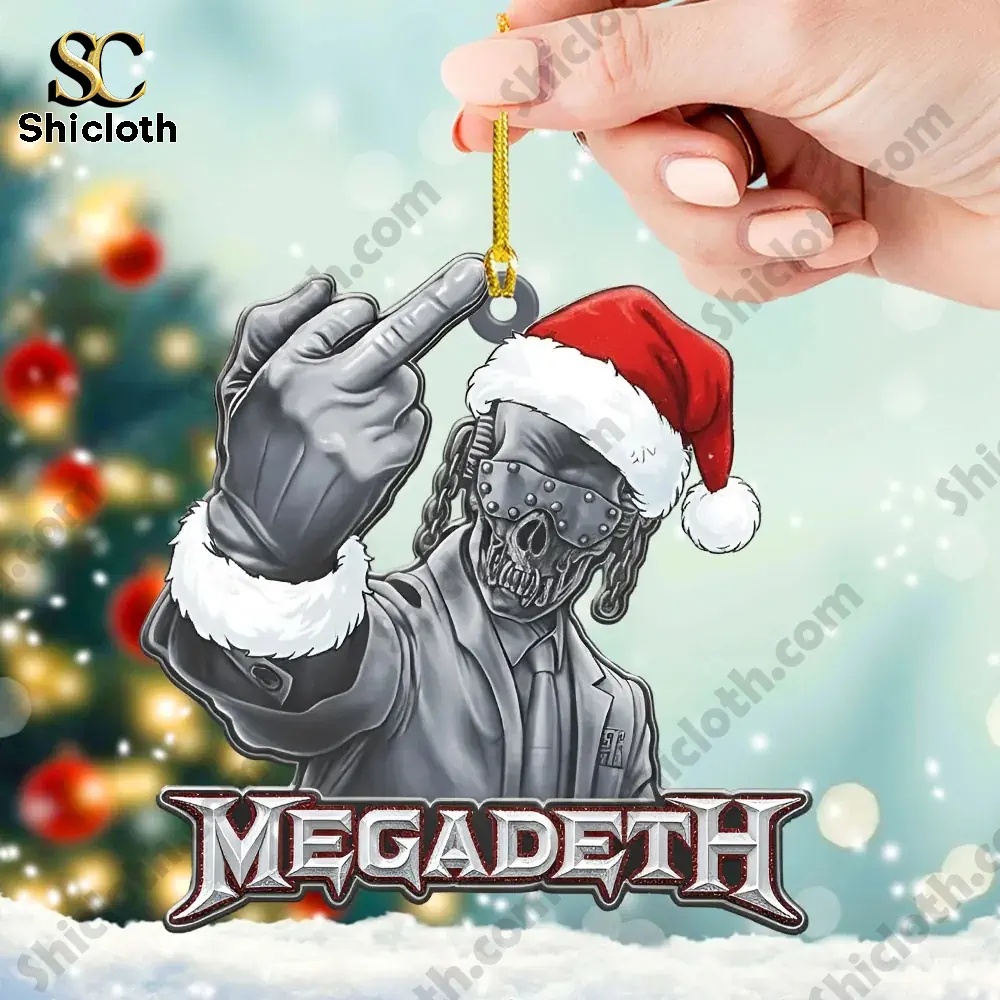 Megadeth Santa Hat Vic Rattlehead Christmas Ornament 3 Megadeth Santa Hat Vic Rattlehead Christmas Ornament - Image 3