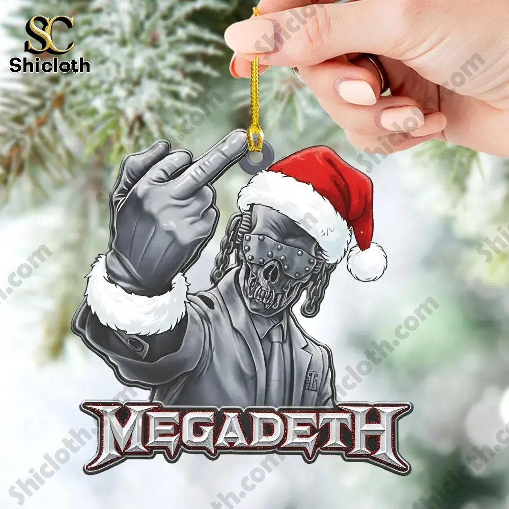 Megadeth Santa Hat Vic Rattlehead Christmas Ornament 4 Megadeth Santa Hat Vic Rattlehead Christmas Ornament - Image 4