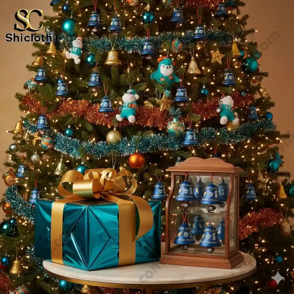 NEW Miami Dolphins 1972 Championship Christmas Bell Ornament