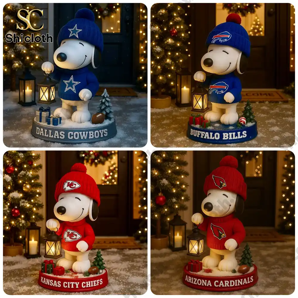 NFL x Snoopy Team Holiday Lantern Buddy Christmas Figure Doll 11 NFL x Snoopy Team Holiday Lantern Buddy Christmas Figure Doll - Image 11