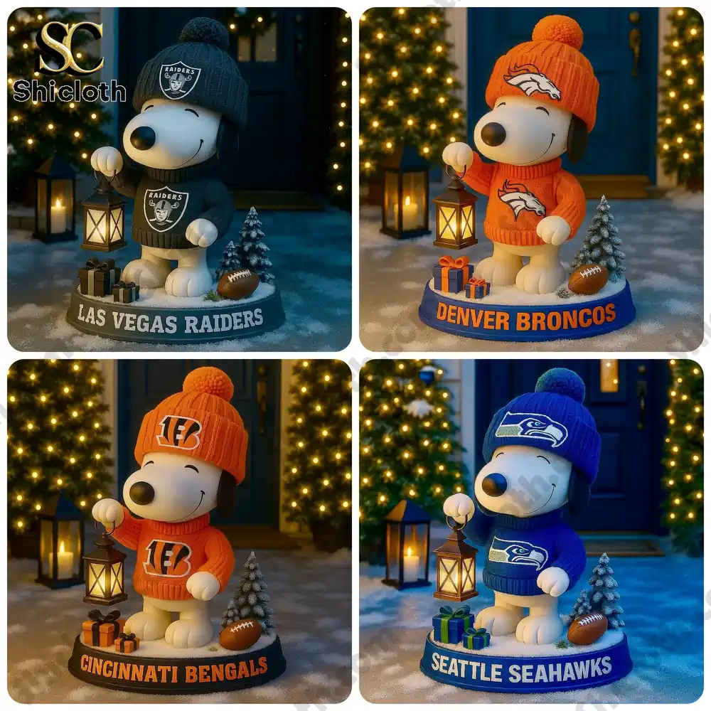 NFL x Snoopy Team Holiday Lantern Buddy Christmas Figure Doll 7 NFL x Snoopy Team Holiday Lantern Buddy Christmas Figure Doll - Image 7