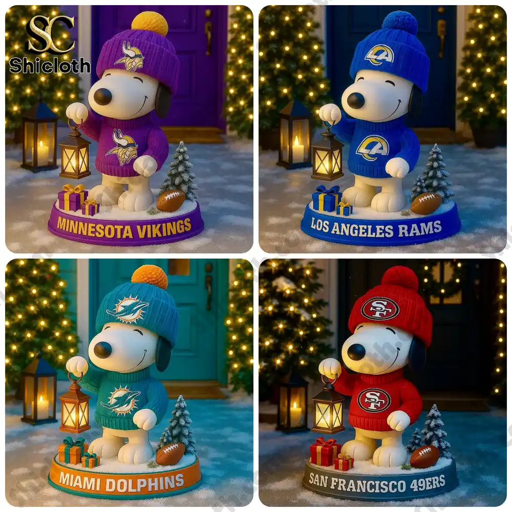 NFL x Snoopy Team Holiday Lantern Buddy Christmas Figure Doll 8 NFL x Snoopy Team Holiday Lantern Buddy Christmas Figure Doll - Image 8